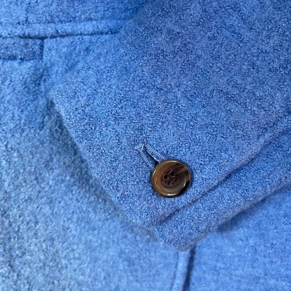 Talbots Blue Boiled Wool Jacket Blazer Size 2 - Picture 9 of 12